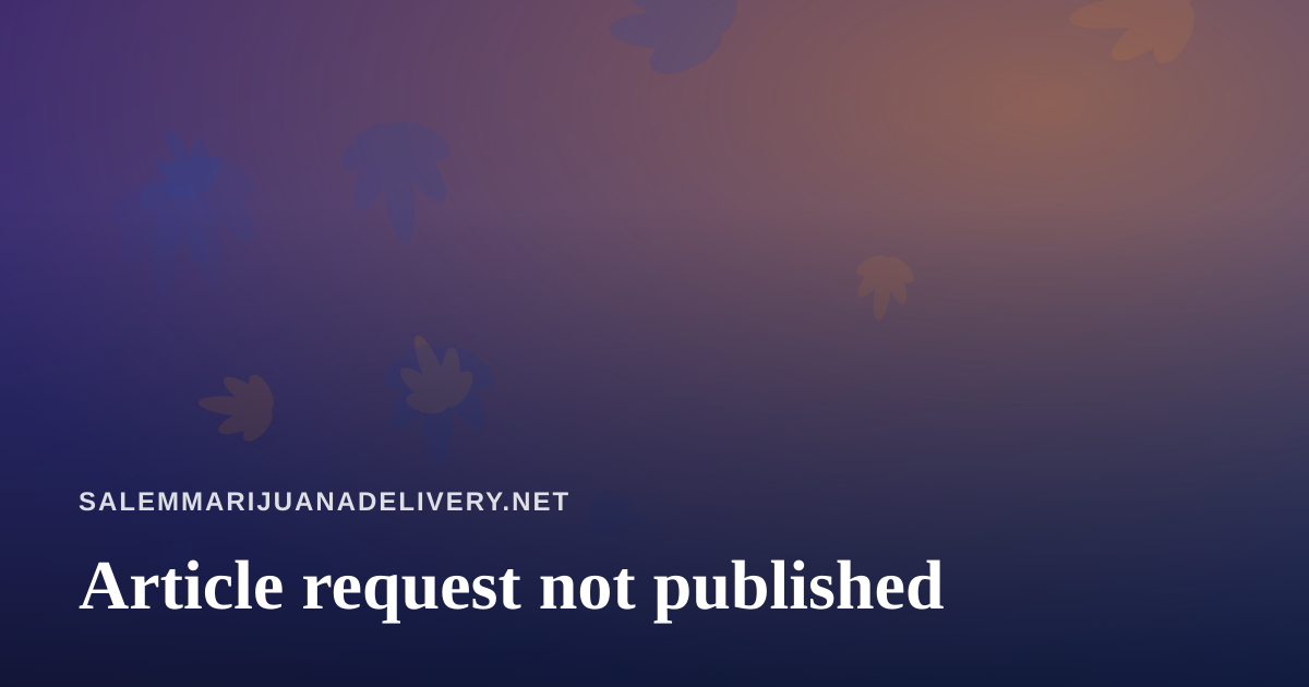 Article request not published