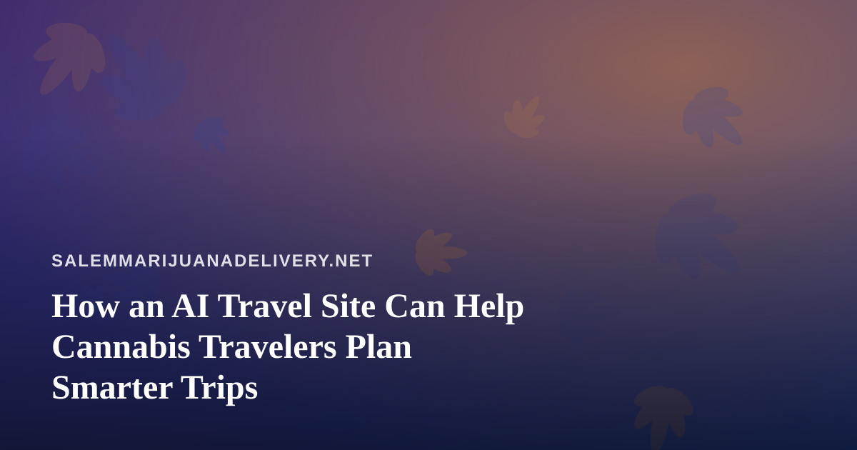 How an AI Travel Site Can Help Cannabis Travelers Plan Smarter Trips