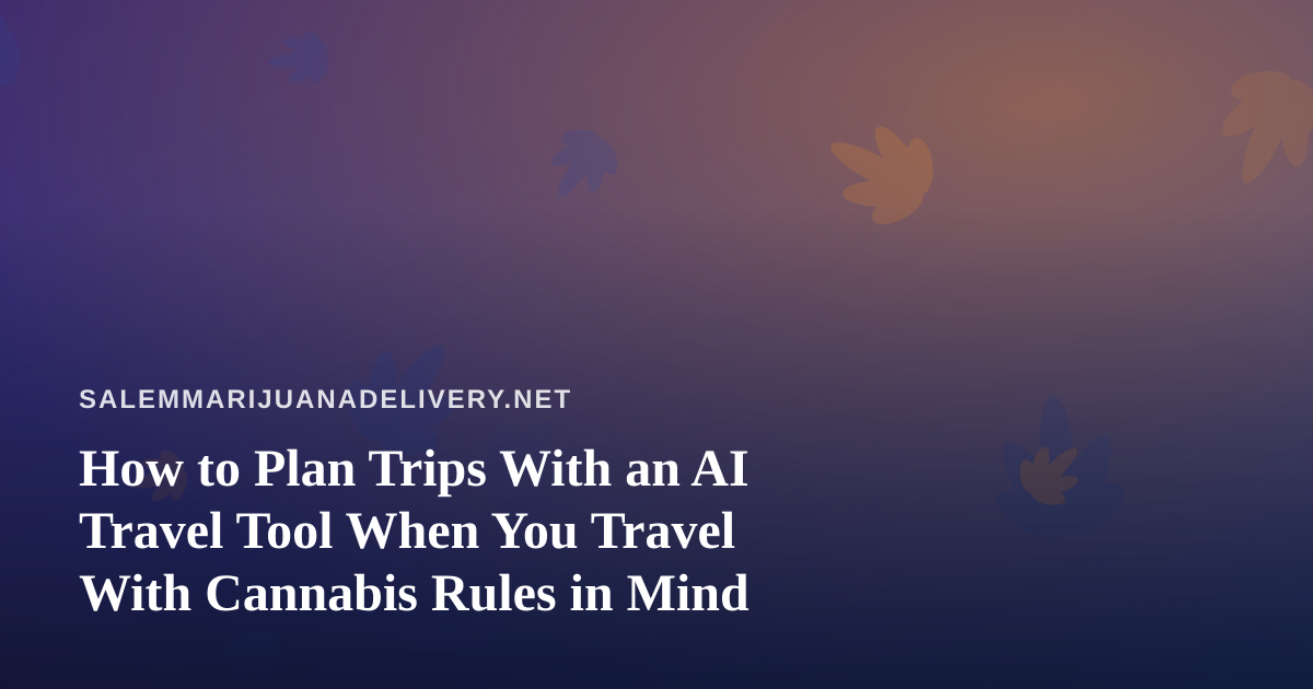 How to Plan Trips With an AI Travel Tool When You Travel With Cannabis Rules in Mind