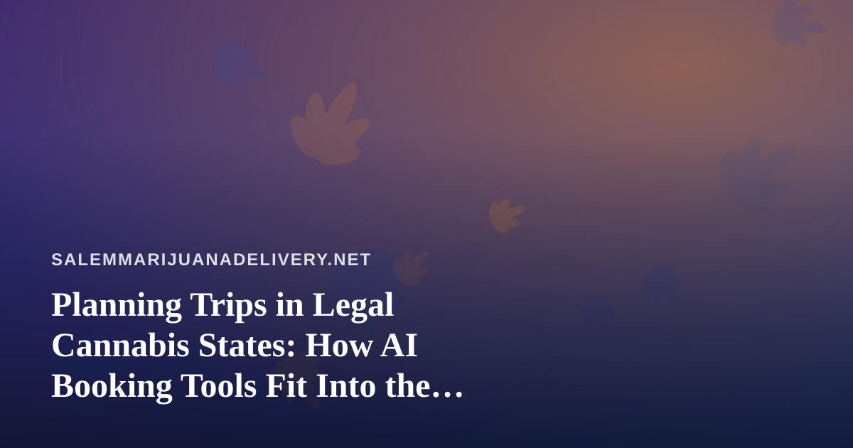 Planning Trips in Legal Cannabis States: How AI Booking Tools Fit Into the Picture