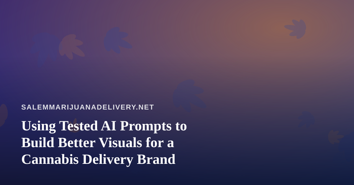 Using Tested AI Prompts to Build Better Visuals for a Cannabis Delivery Brand